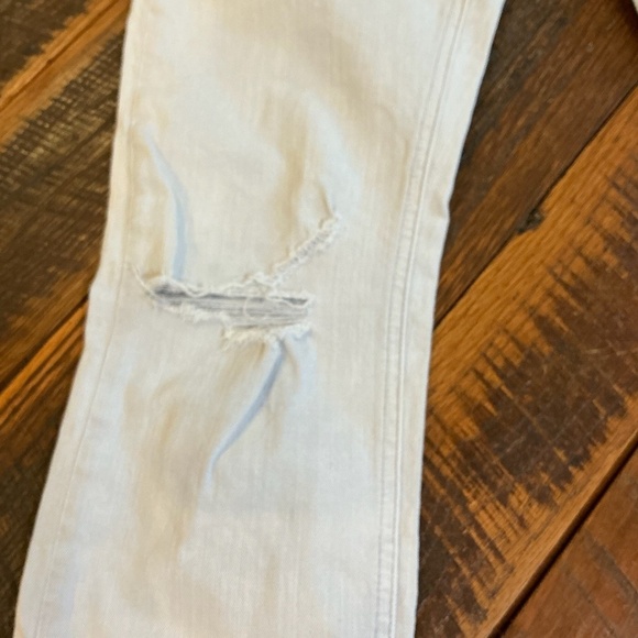 Pilcro and the Letterpress Slim Straight Distressed Jeans Light Wash Size 27 - Picture 2 of 13